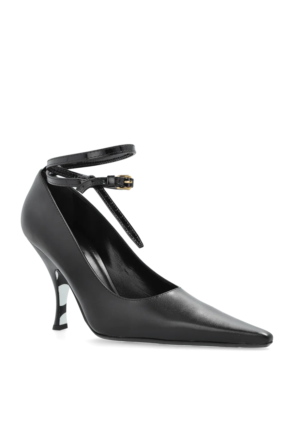 Pointed-Toe Ankle-Tie Pumps