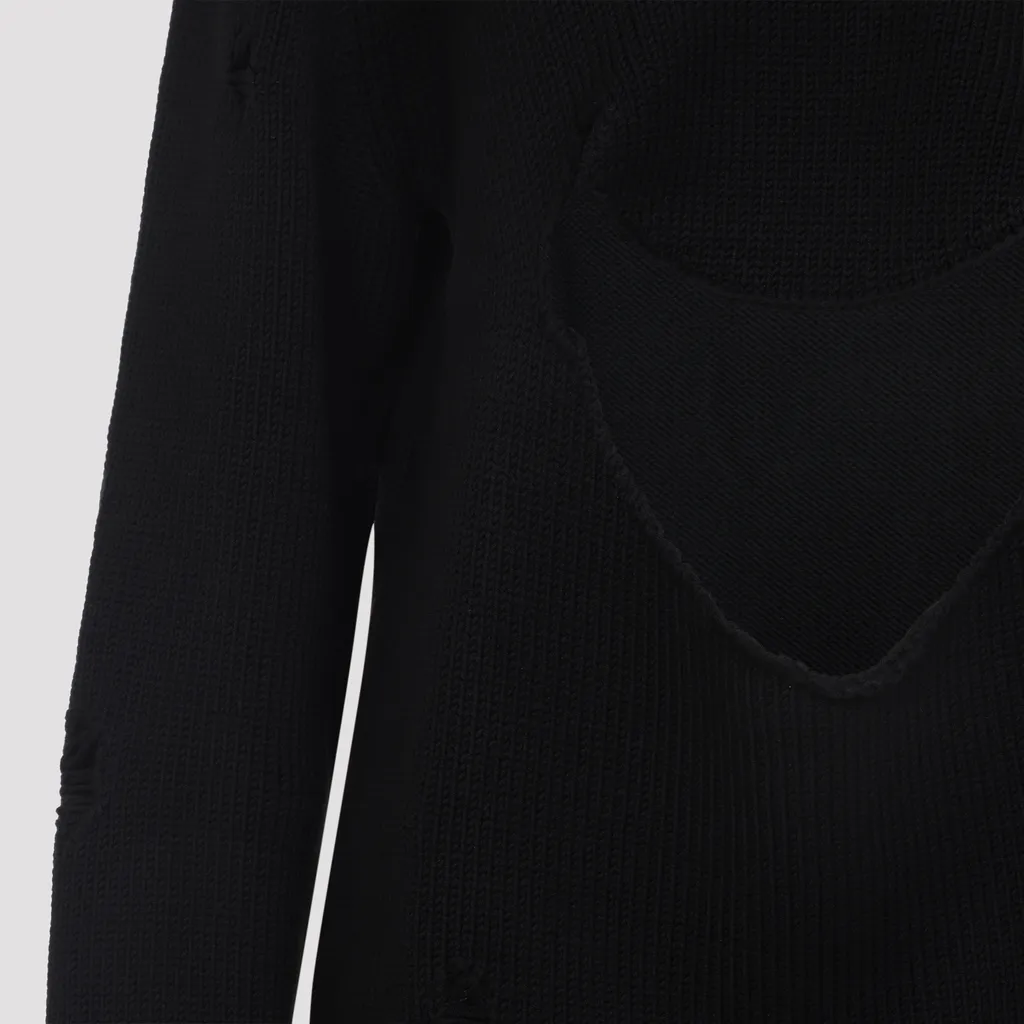 Smiley Face Distressed Sweater