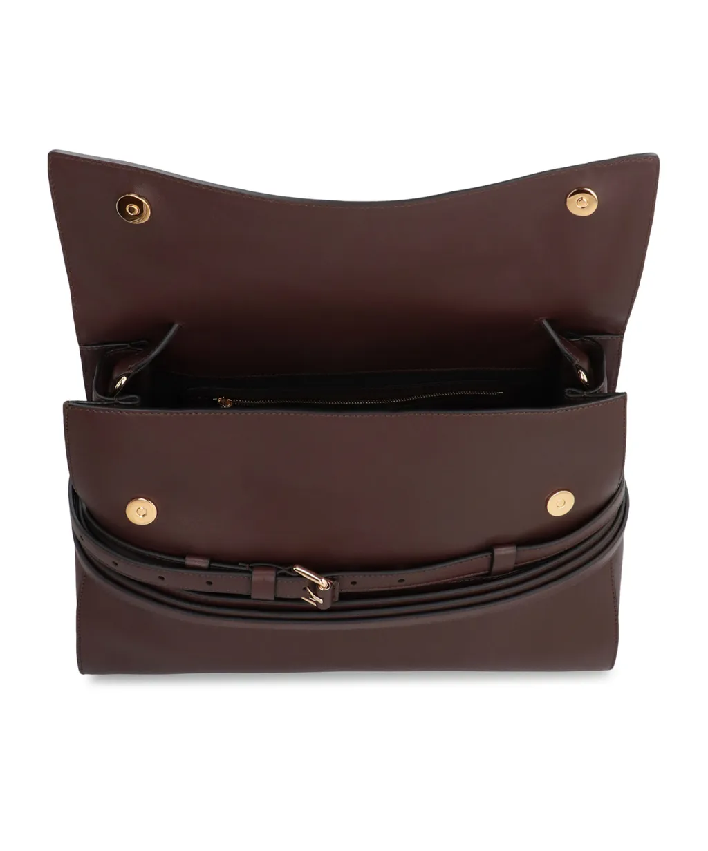 Belted Top-Handle Tote Bag