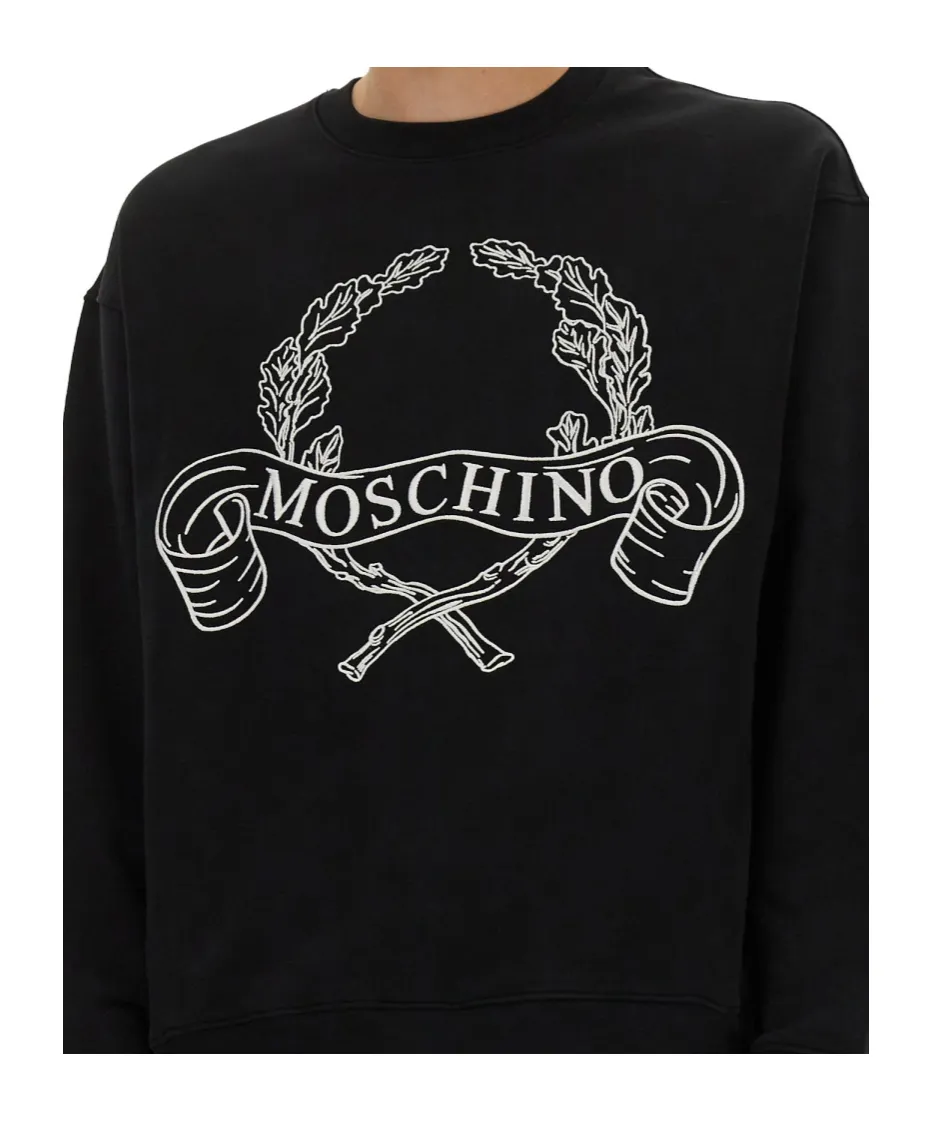 Sweatshirt With Laurel Crown Logo Embroidery