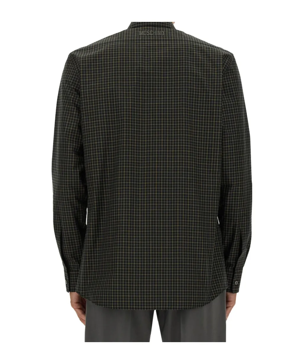 Goose Embroidered Checked Shirt