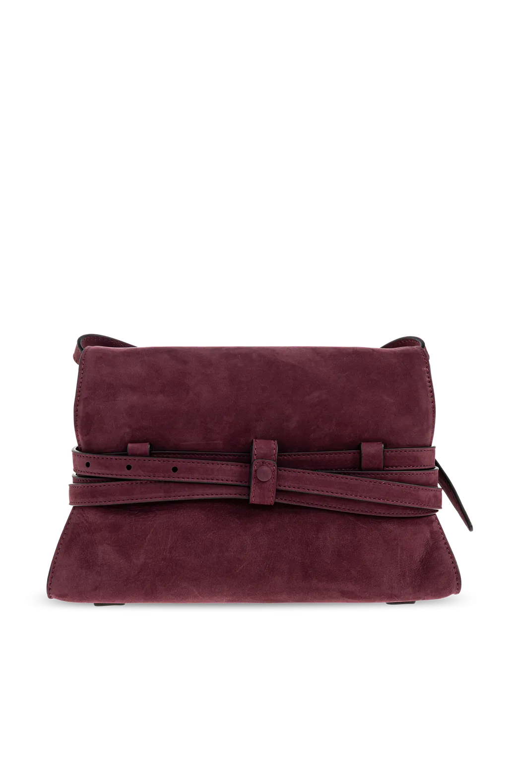 Belted Suede Cross Body Bag
