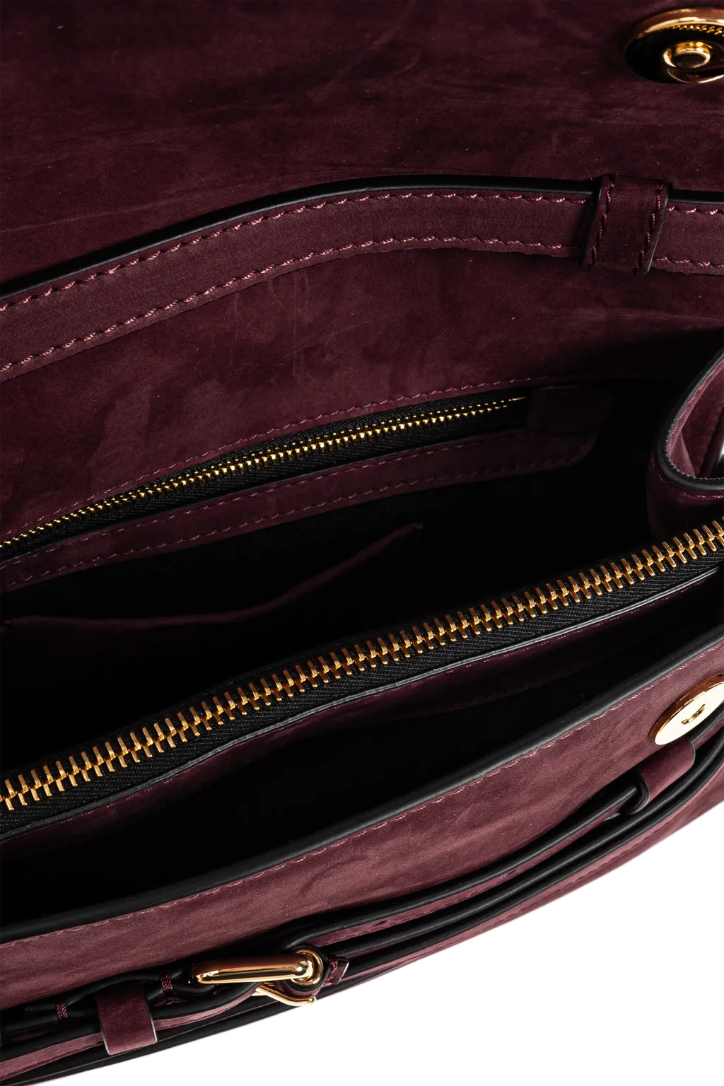 Belted Suede Cross Body Bag