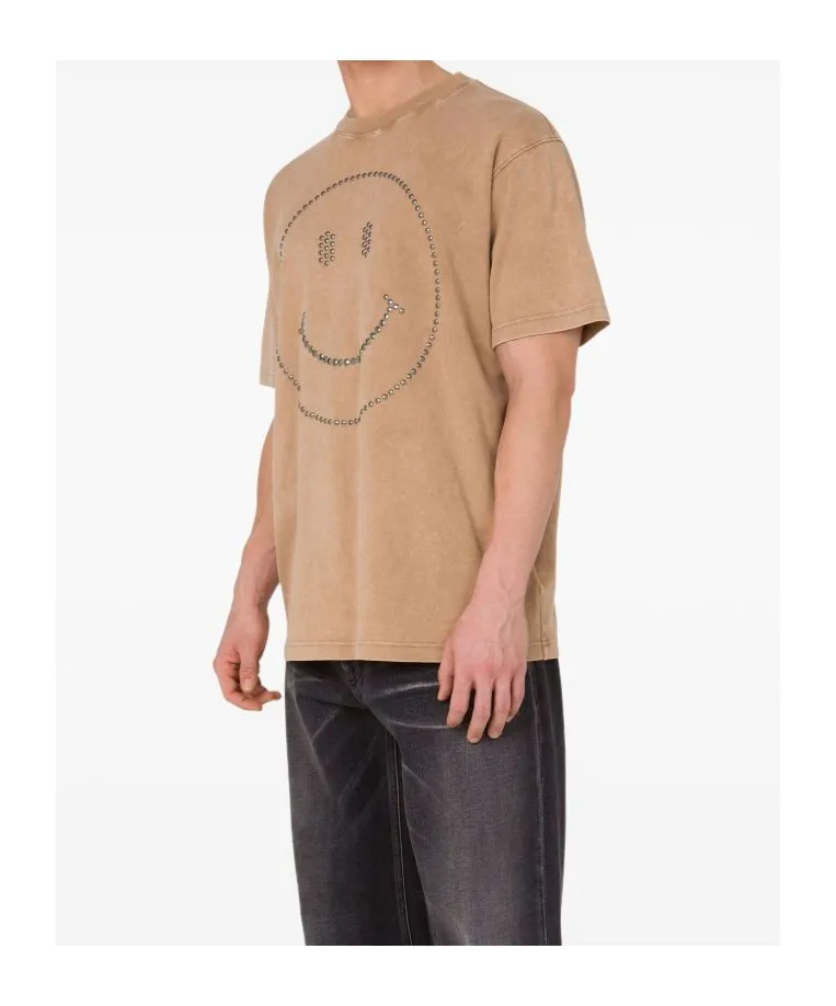 Crystal-Embellished Smiley-Face T-Shirt
