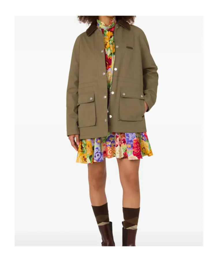 Corduroy-Collar Utility Jacket