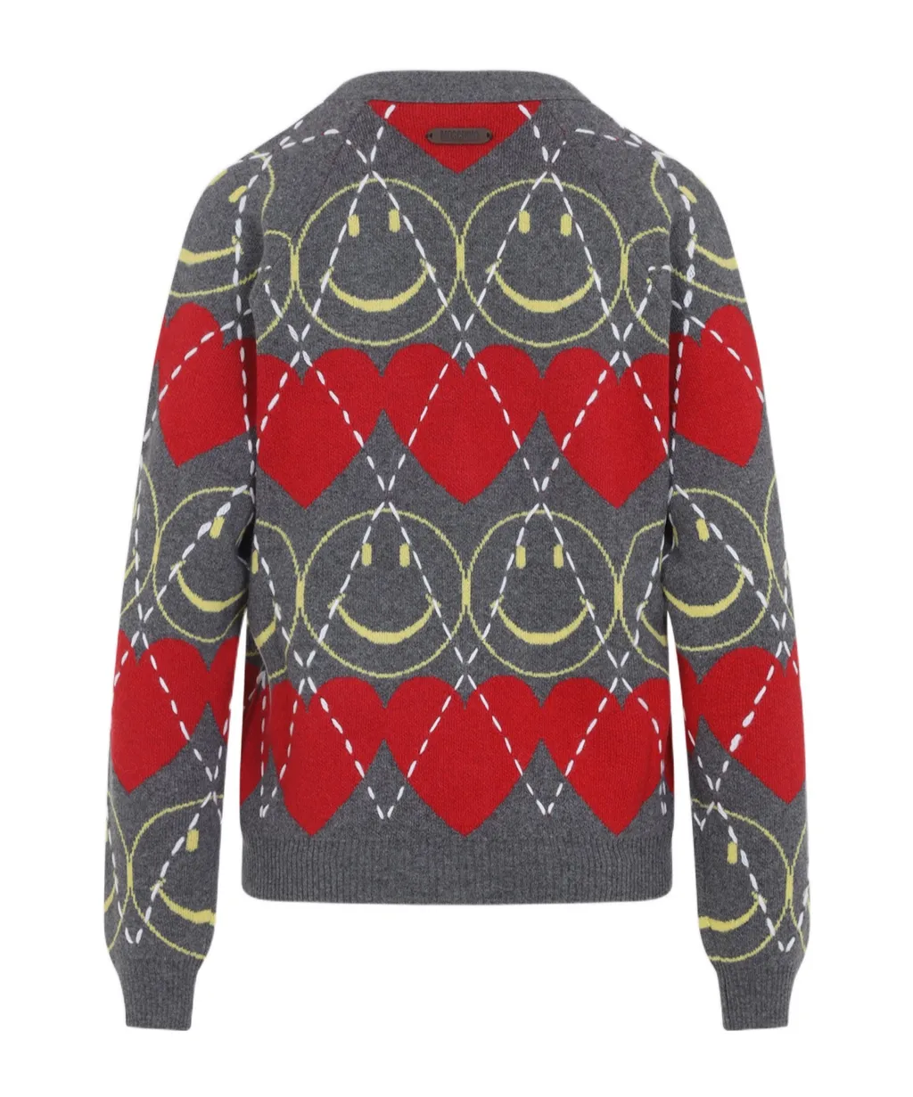 Smiley-Heart Cardigan