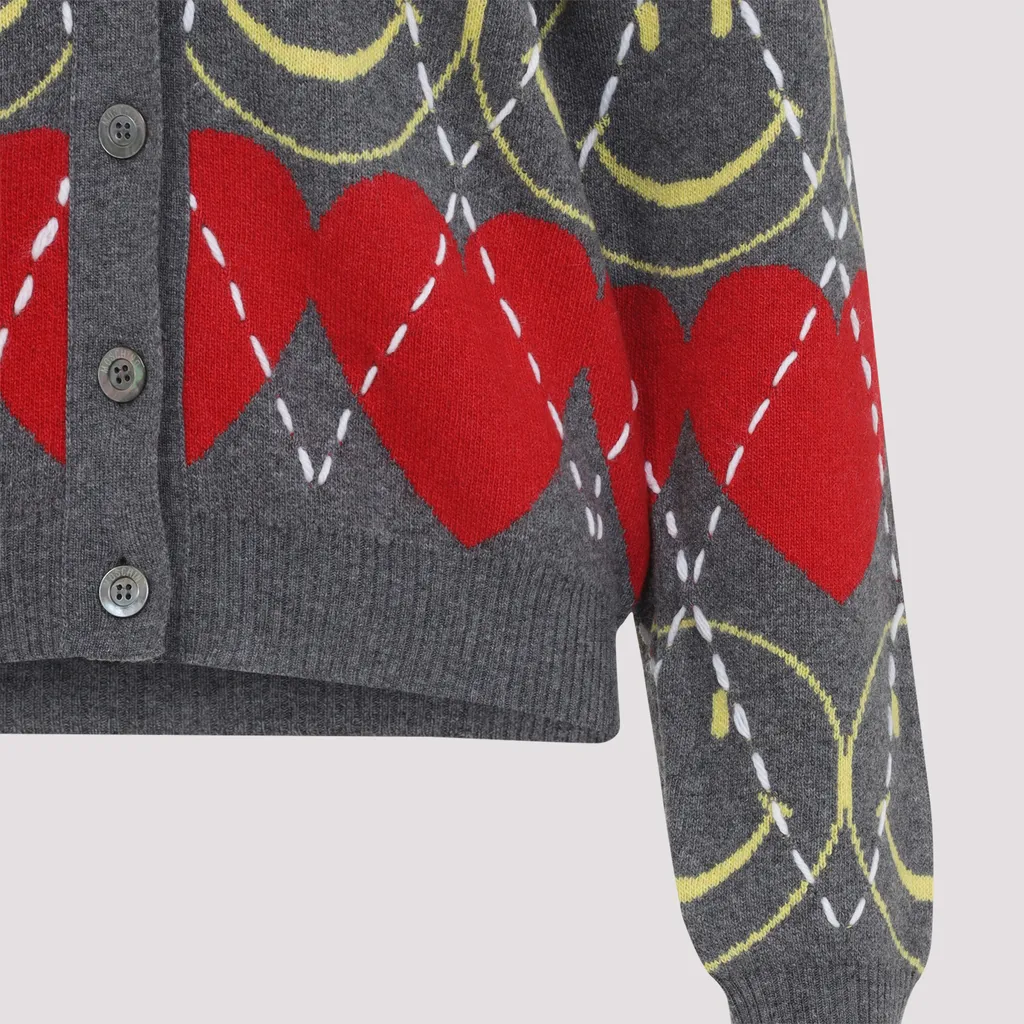 Smiley-Heart Cardigan