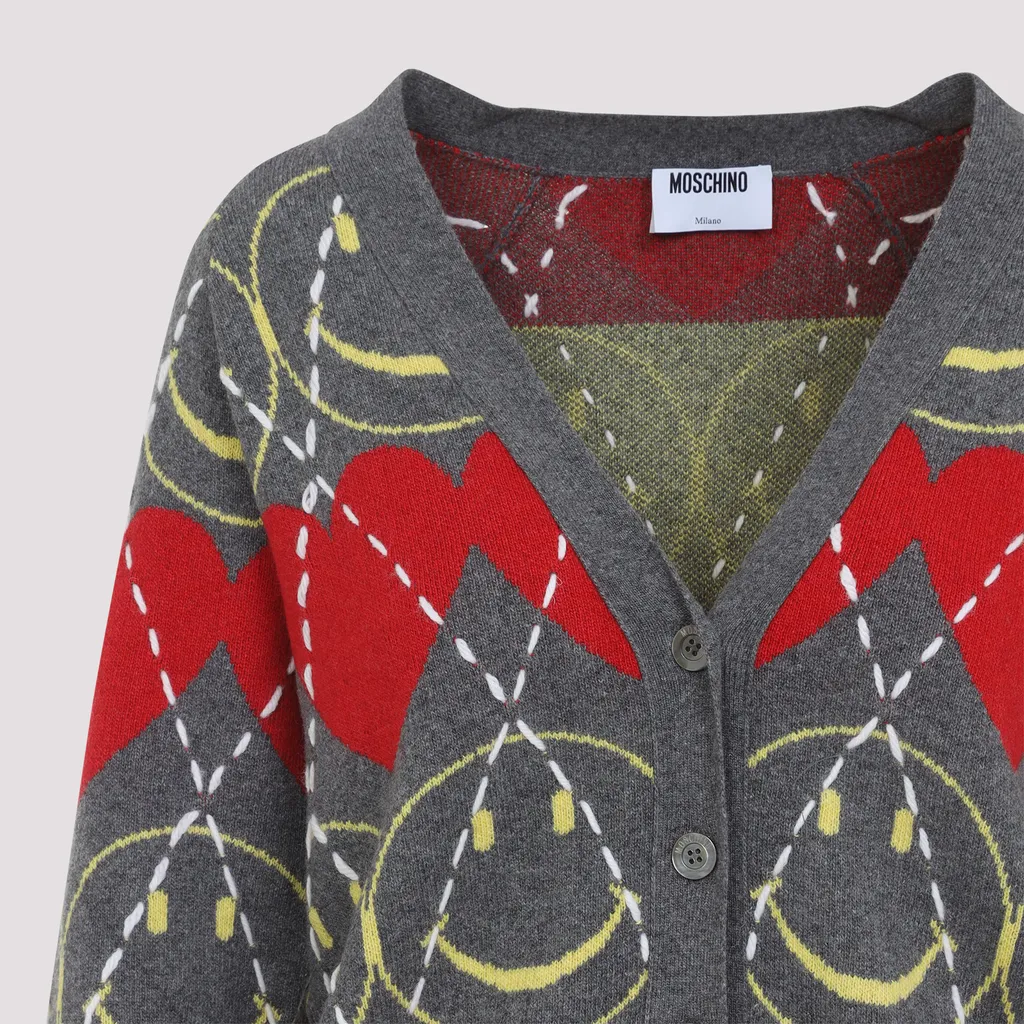 Smiley-Heart Cardigan