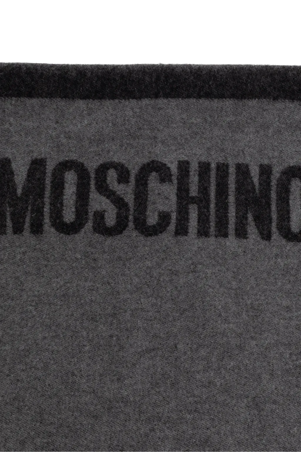 Logo-Print Fringed Scarf