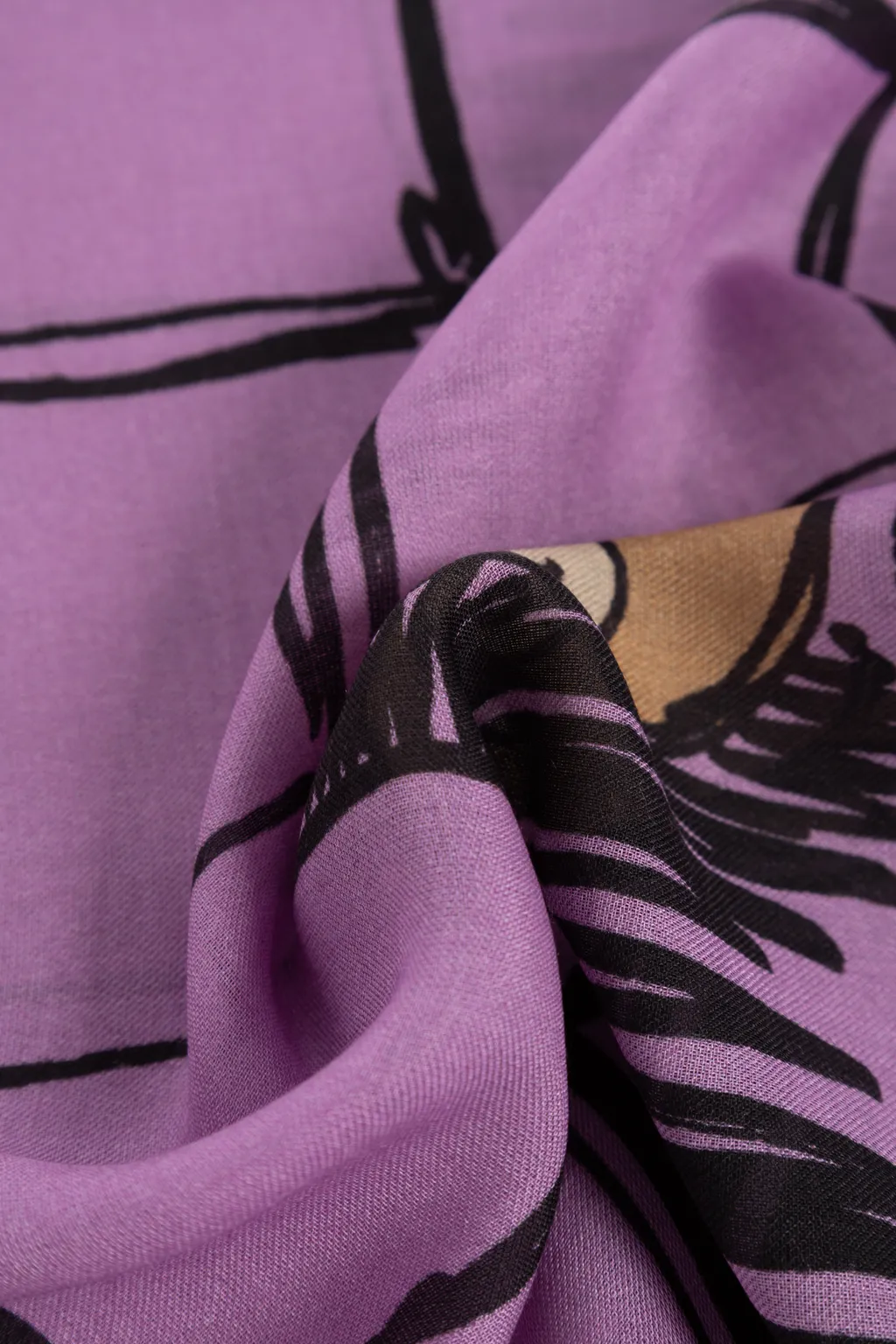 Teddy-Print Scarf