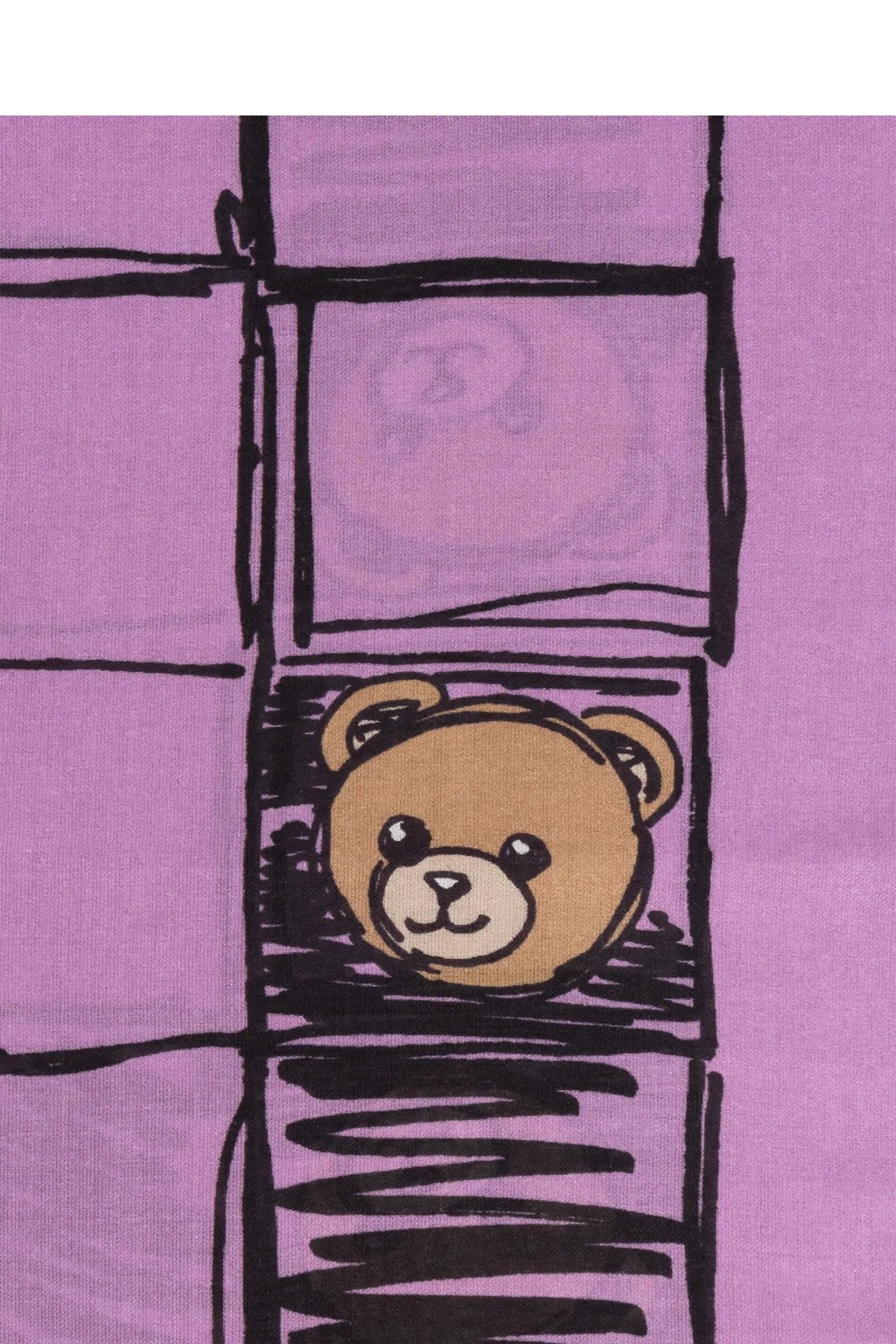 Teddy-Print Scarf