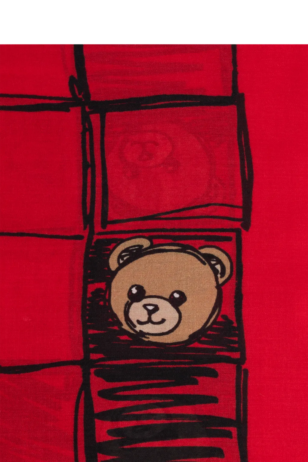 Teddy-Print Scarf
