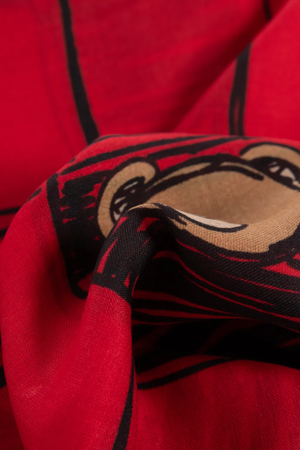 Teddy-Print Scarf