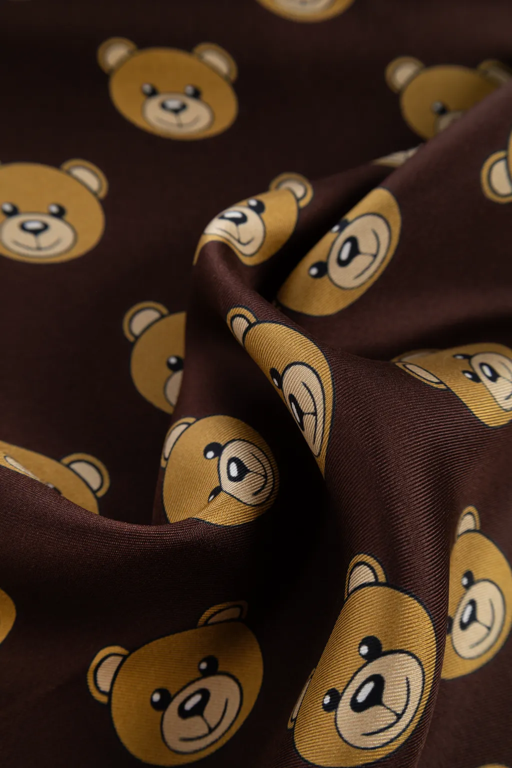 Teddy-Print Silk Scarf