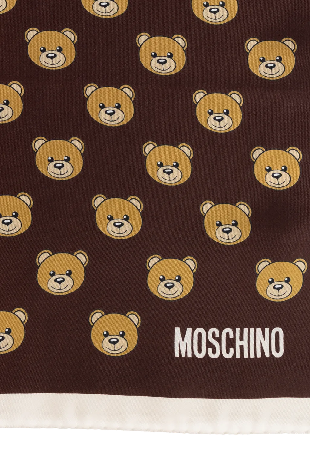 Teddy-Print Silk Scarf