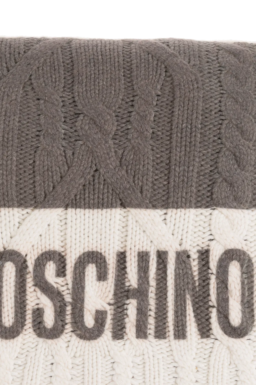 Cable-Knit Panelled Scarf