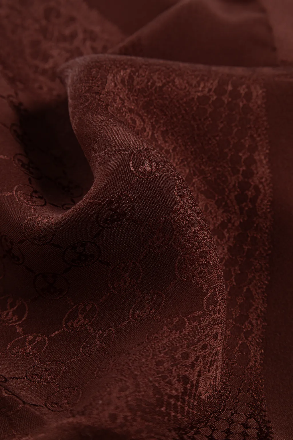 Monogram-Pattern Silk Scarf
