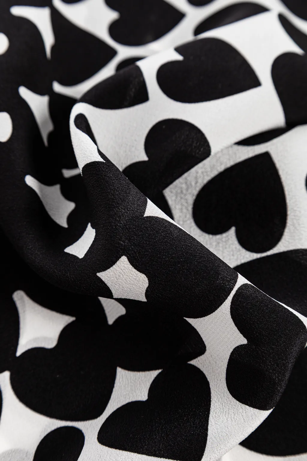 All-Over Heart Printed Scarf