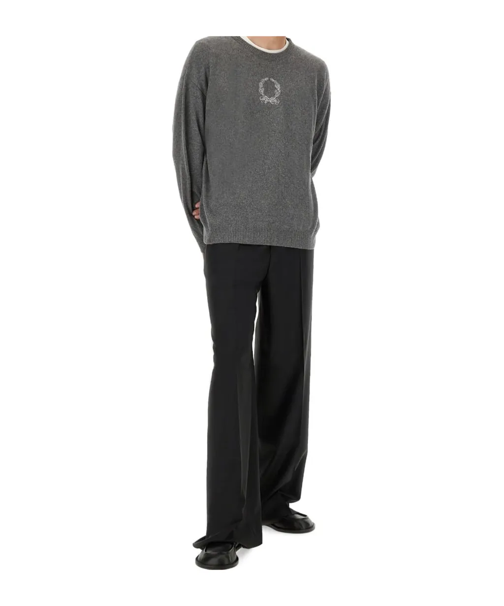 Laurel Crown Embroidered Crewneck Pullover