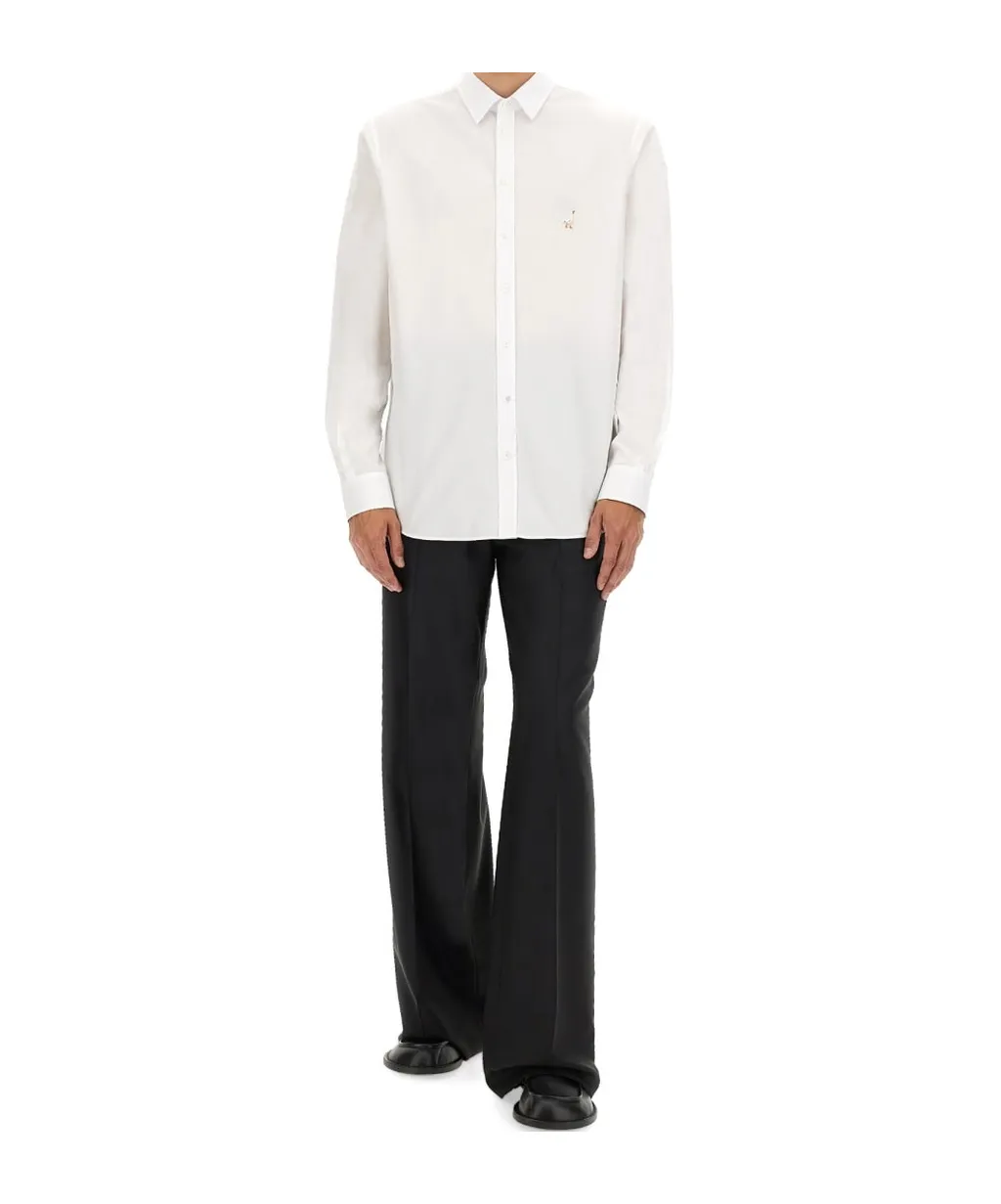 Goose Embroidered Long-Sleeved Shirt