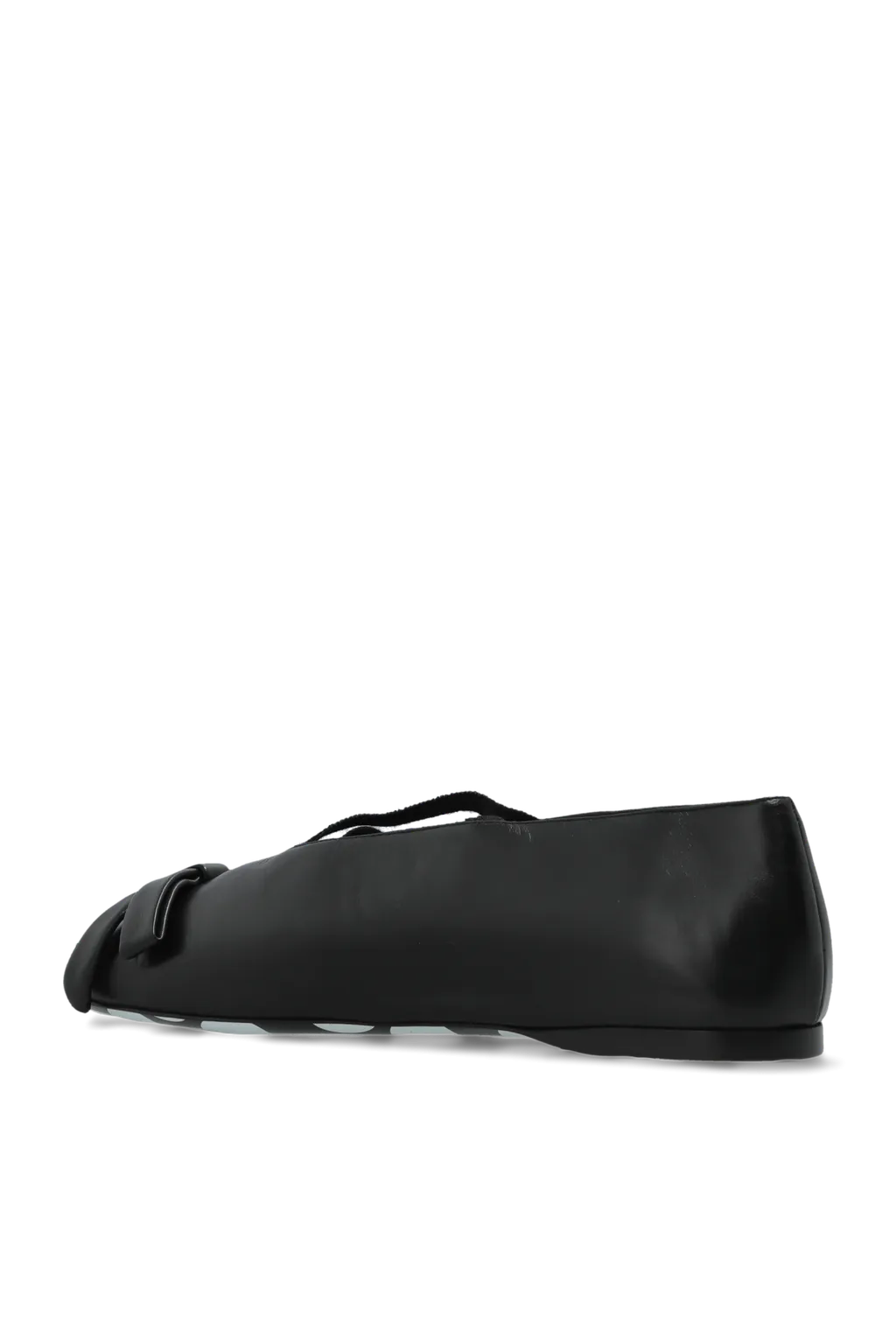 Bow-Detail Leather Ballet Flats