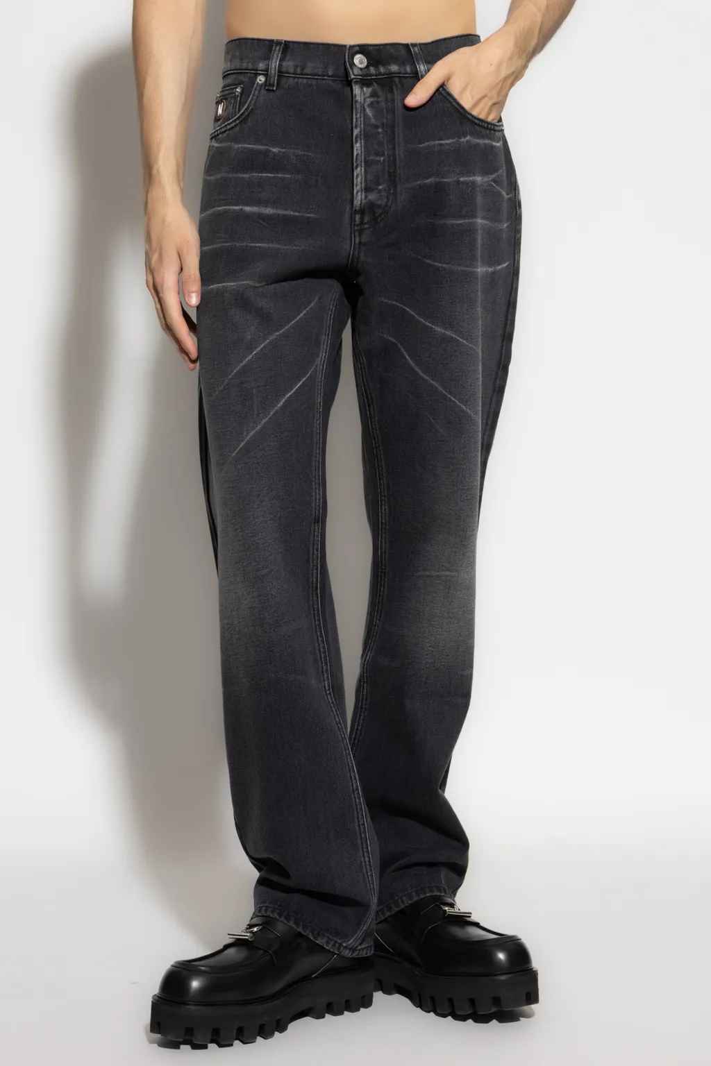 Five-Pocket Faded Jeans