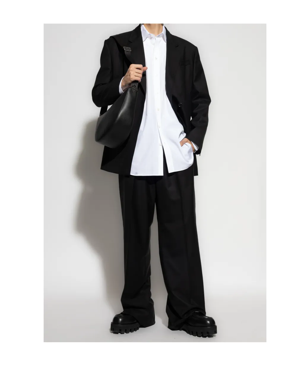 Pleat Detailed Straight-Leg Pants