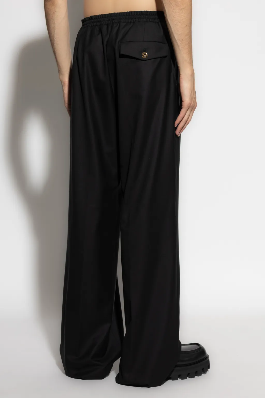 Pleat Detailed Straight-Leg Pants