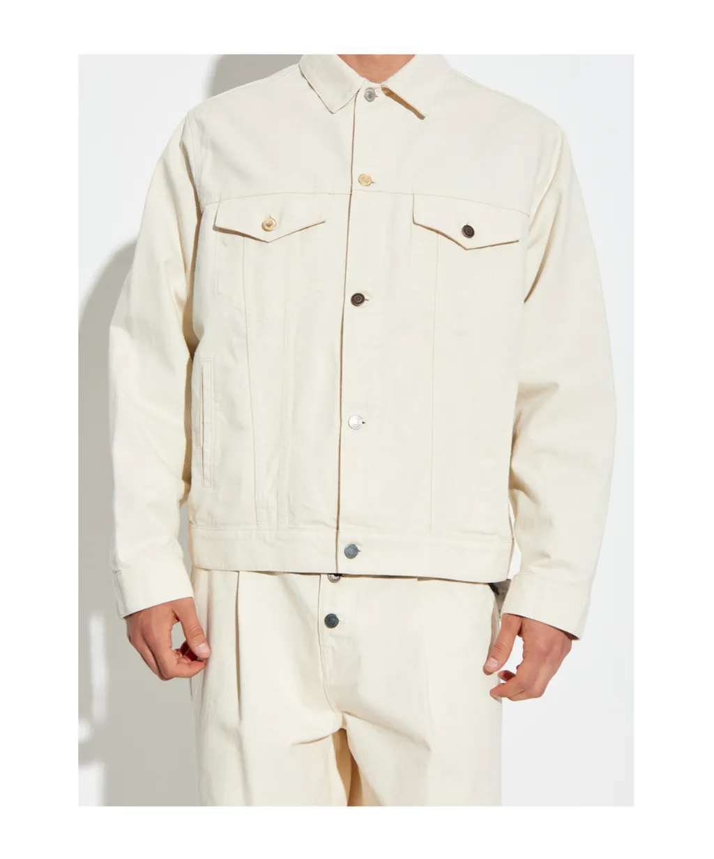 Button-Fastening Flap-Pocket Jacket