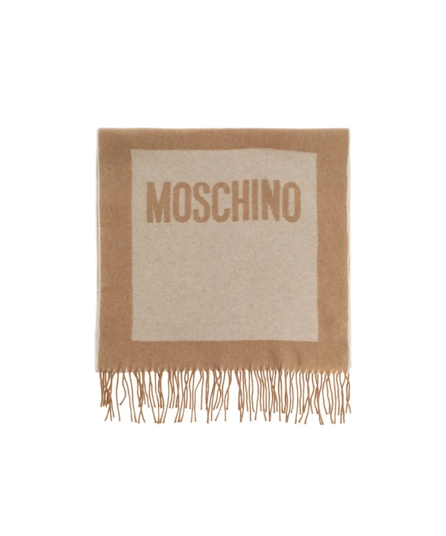 Logo-Detailed Fringed Scarf