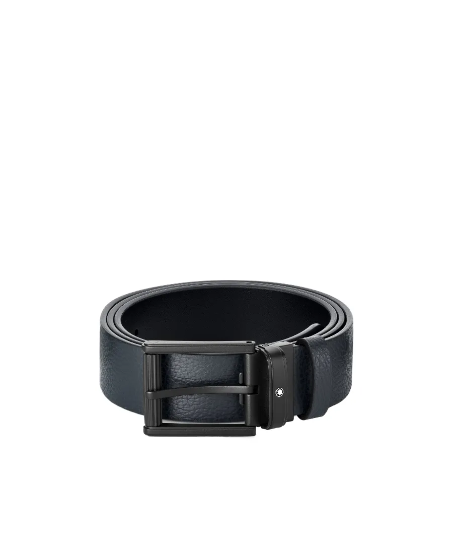 Pebble-Leather Buckle Belt, 1