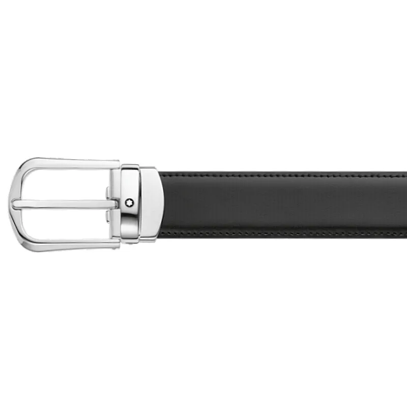 Logo Patch Buckled Reversible Belt