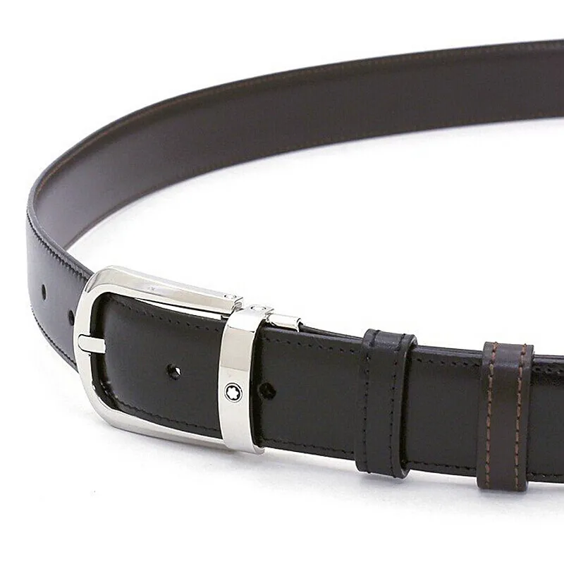 Logo Patch Buckled Reversible Belt