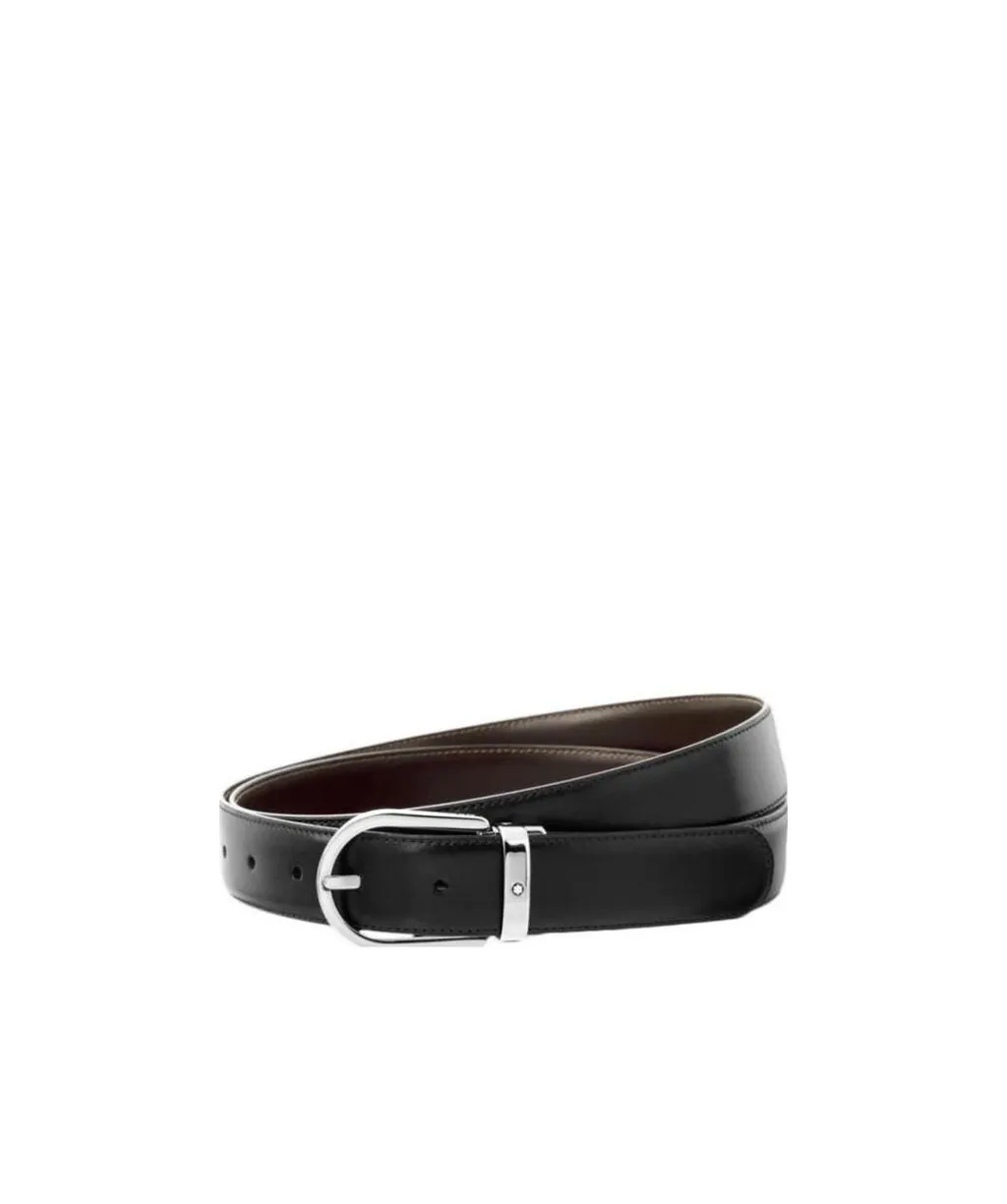 Buckle-Fastening Leather Belt