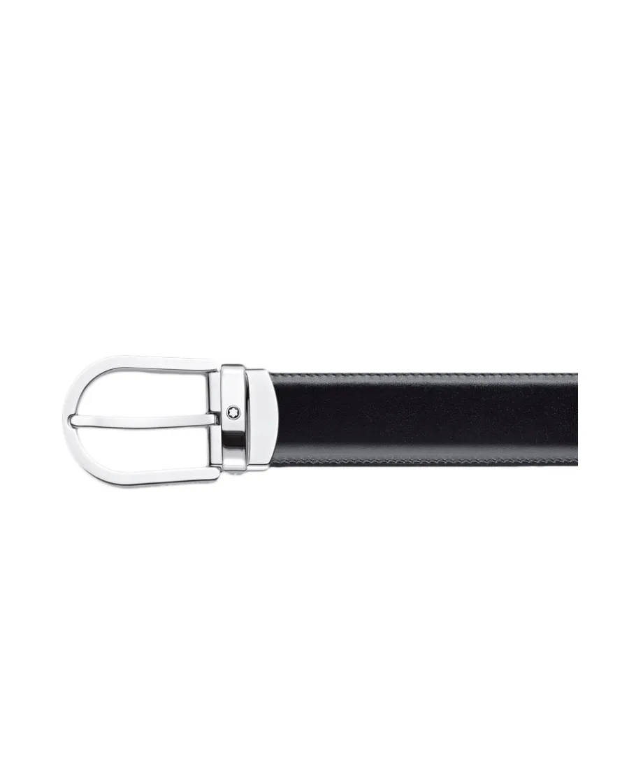 Buckle-Fastening Leather Belt