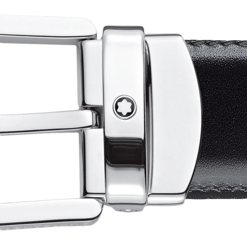 Buckle-Fastening Leather Belt