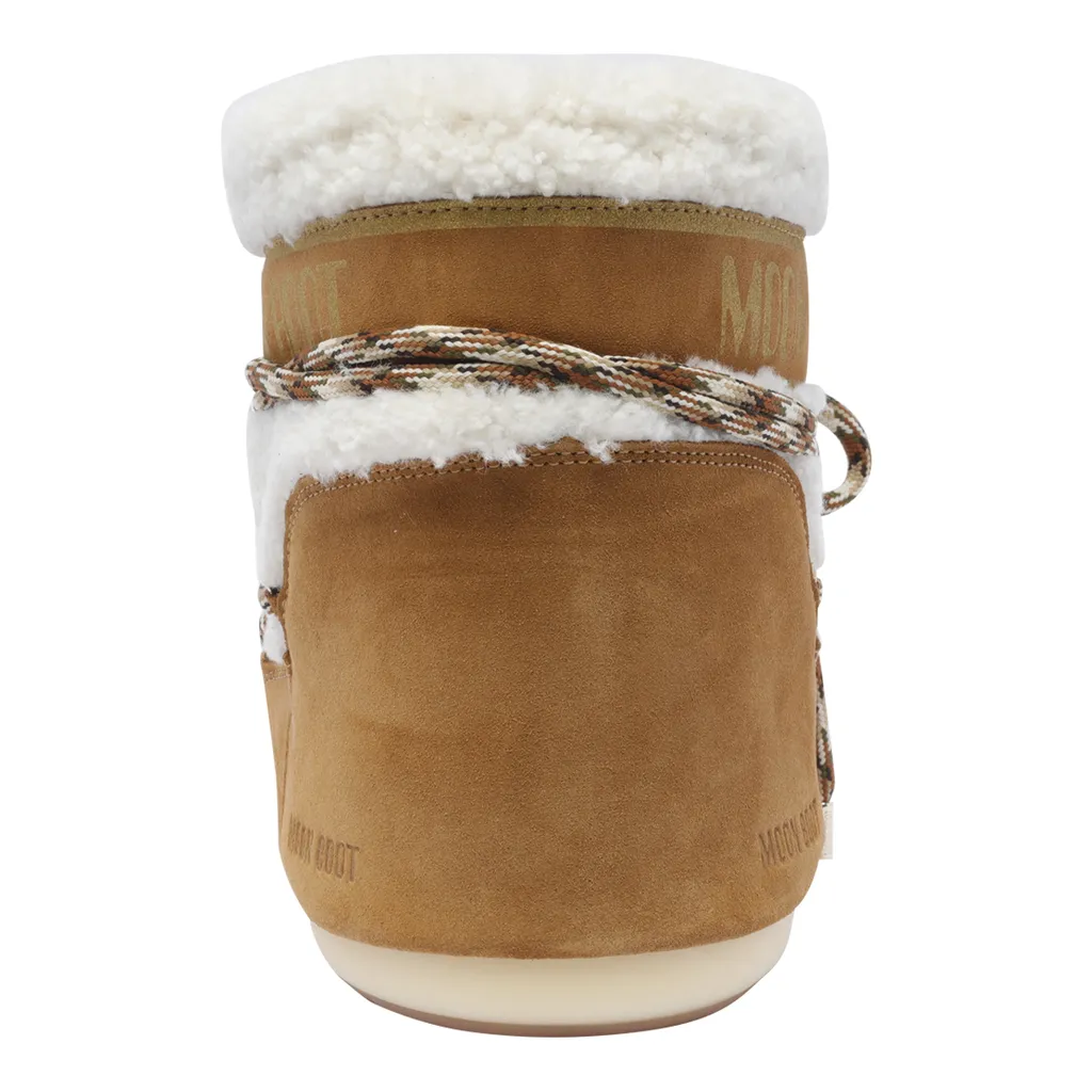 Logo Printed Shearling Lace-Up Boots