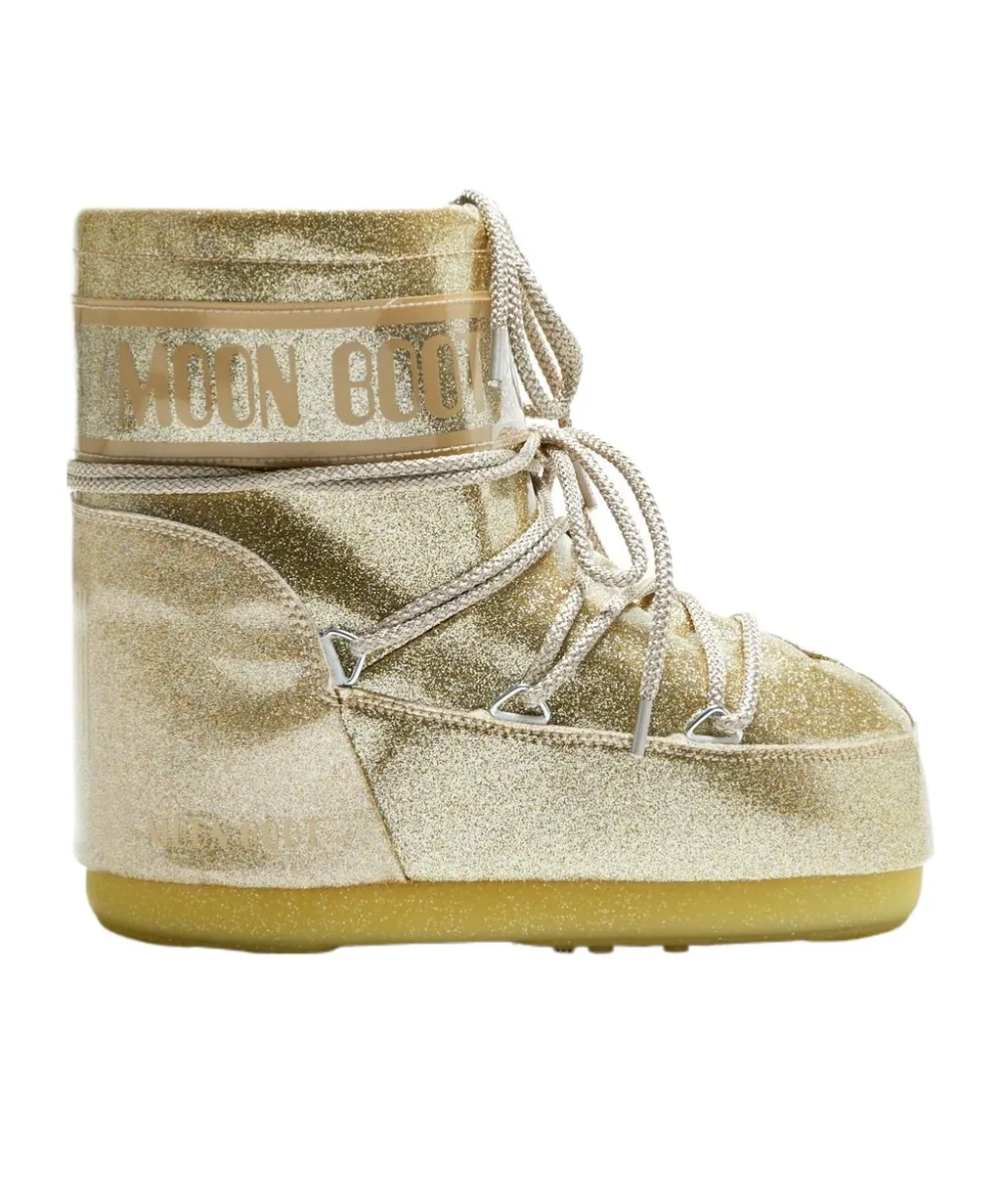 Icon Low Glitter Lace-Up Boots