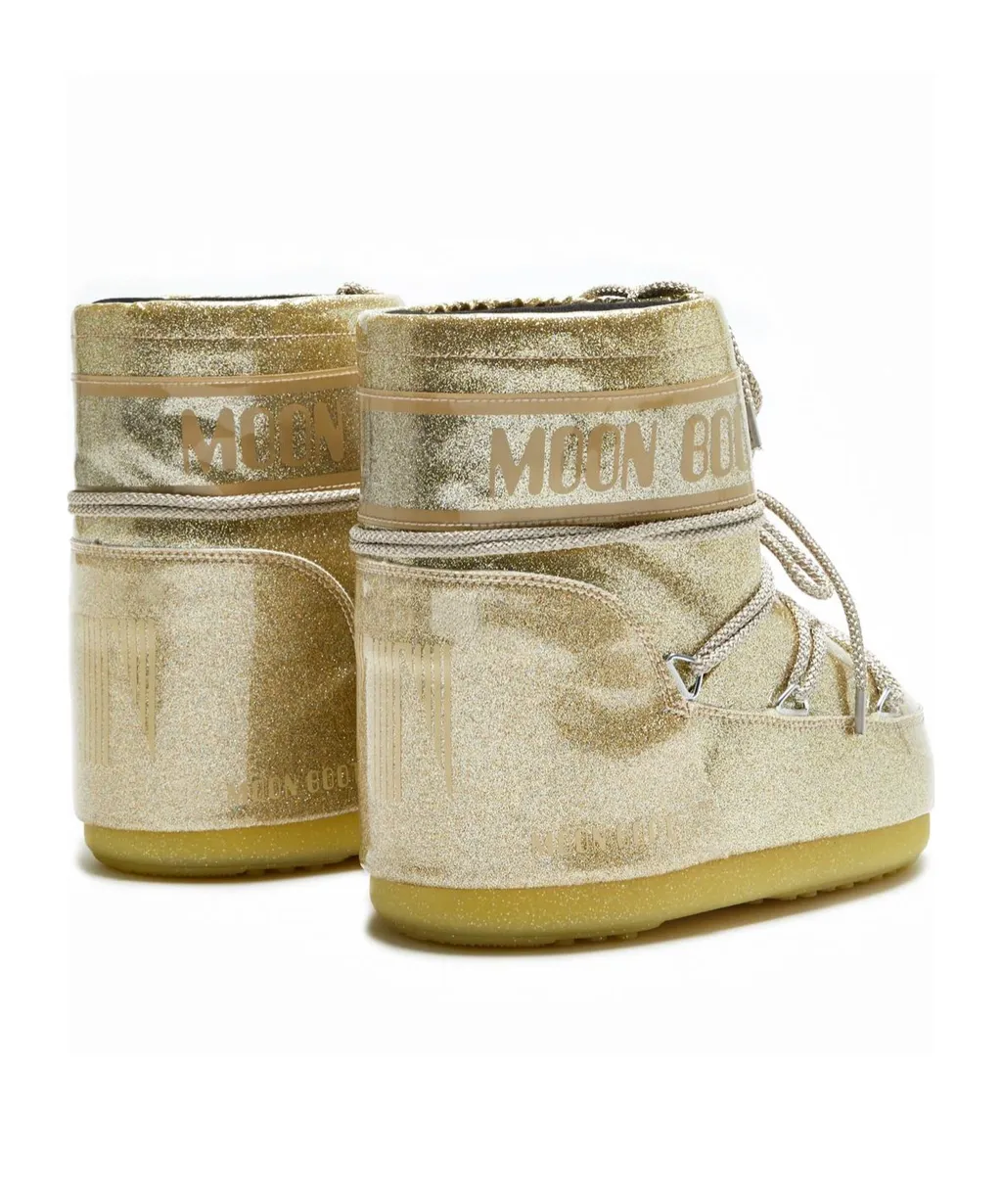 Icon Low Glitter Lace-Up Boots