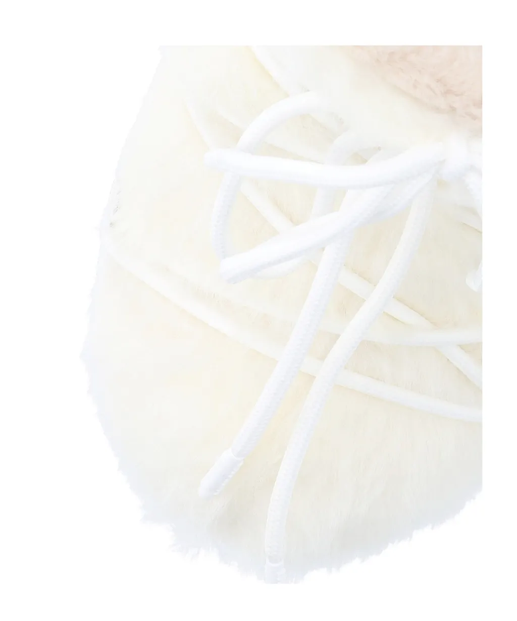 Icon Low Faux-Fur Lace-Up Boots