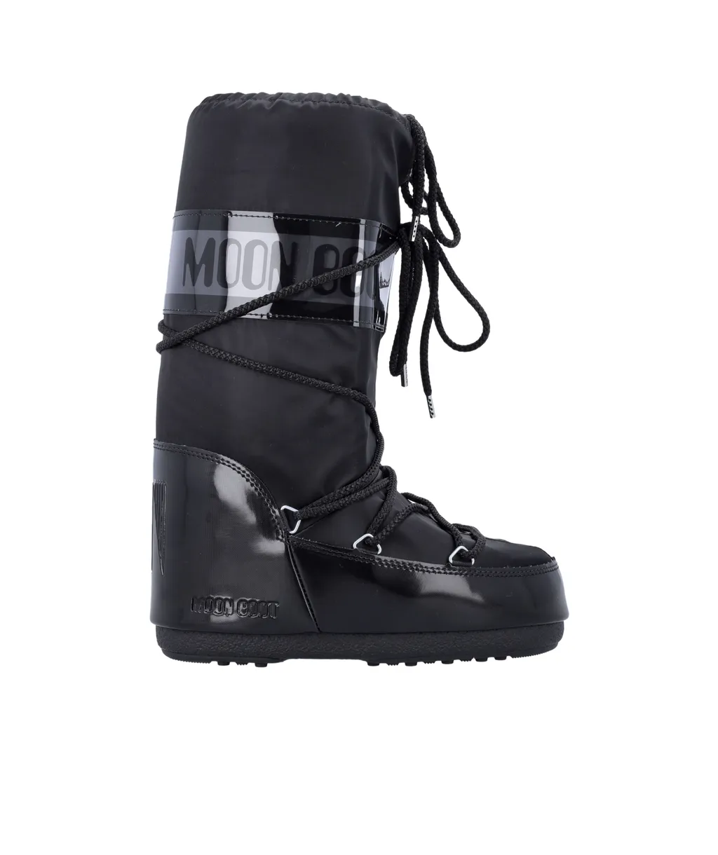 Icon Glance Satin Lace-Up Snow Boots