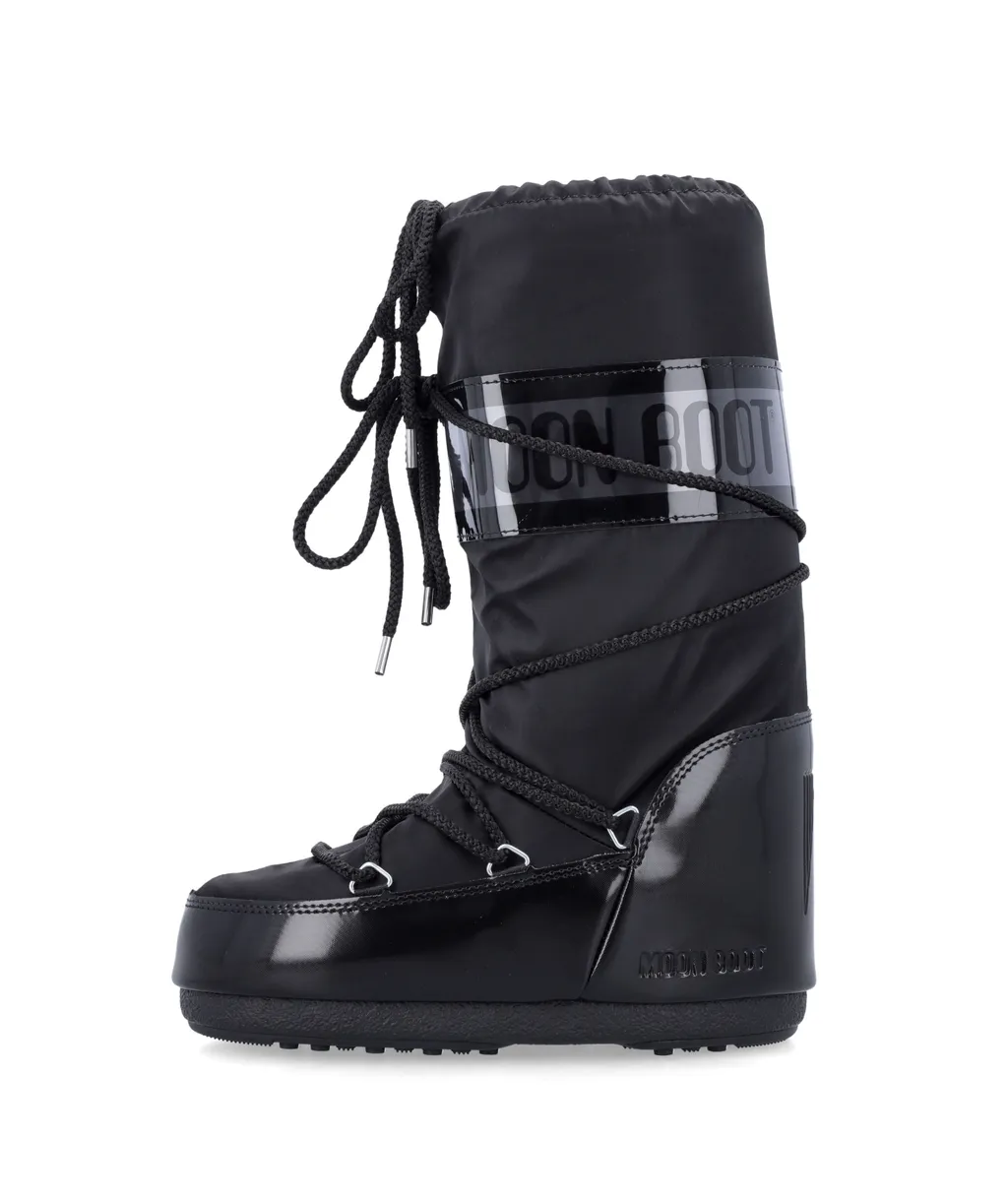 Icon Glance Satin Lace-Up Snow Boots