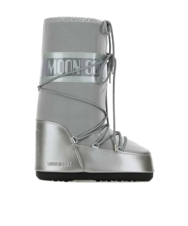 Icon Glance Lace-Up Satin Snow Boots