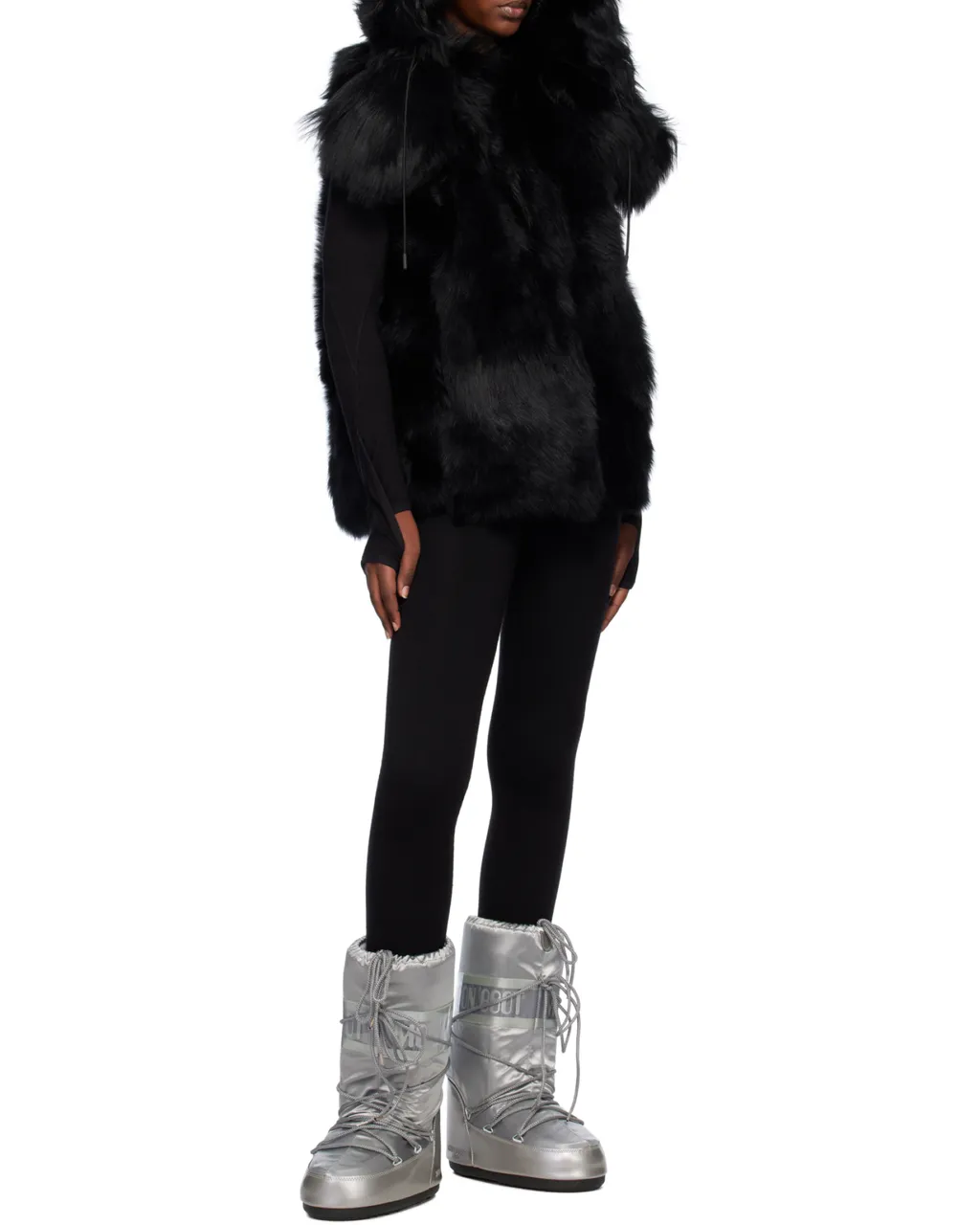 Icon Glance Lace-Up Satin Snow Boots