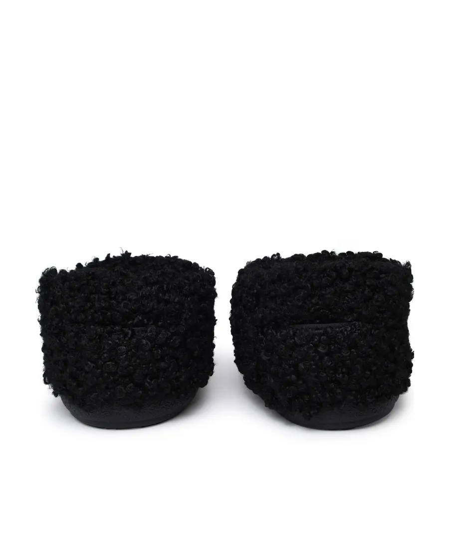 Faux Curly Slip-On Sandals
