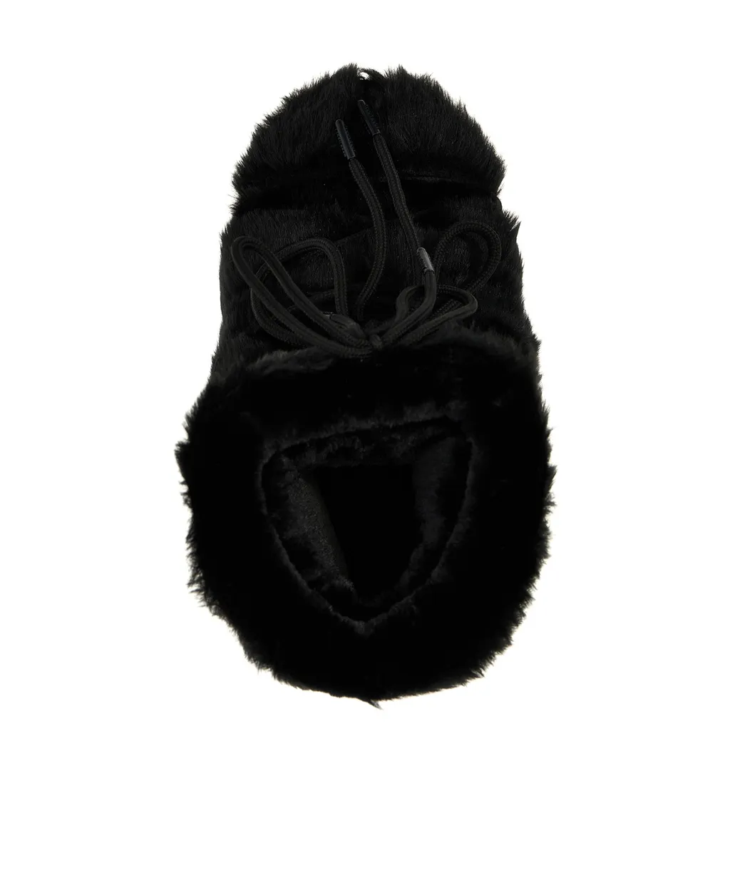 Icon Low Faux-Fur Lace-Up Boots