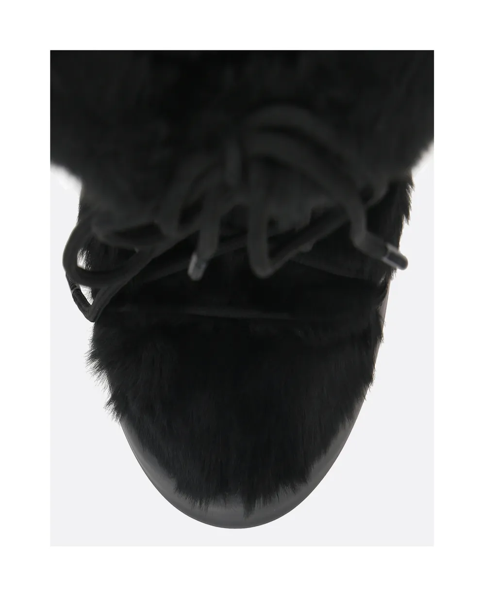 Logo Printed Lace-Up Snow Boots