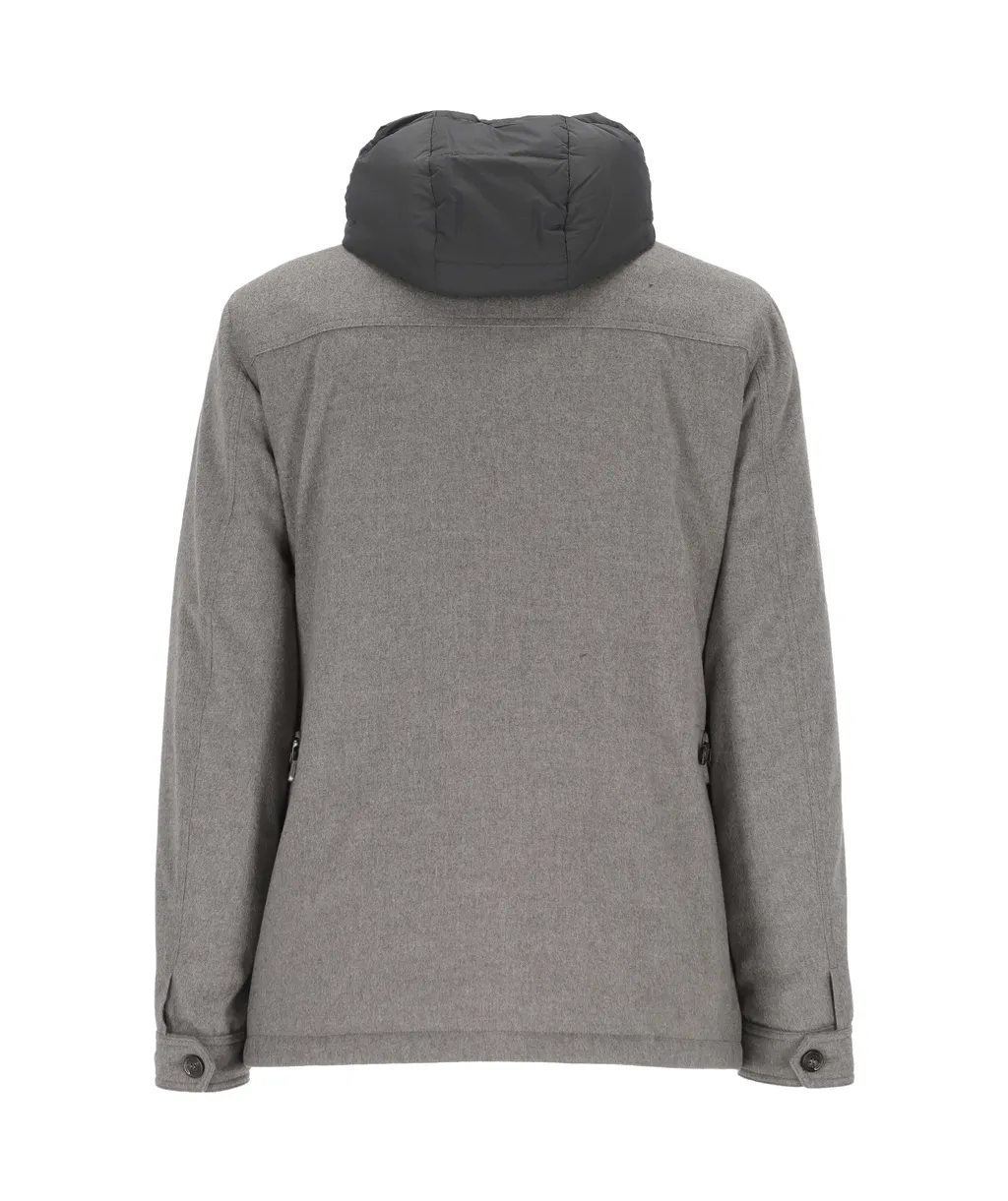 Monti Button-Front Hooded Jacket