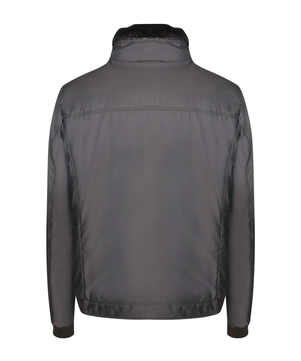 Shearling-Lined Nylon Jacket