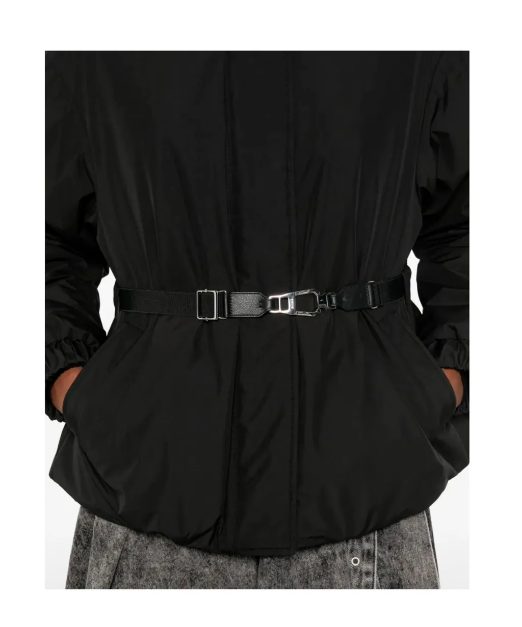 Belted High-Neck Jacket